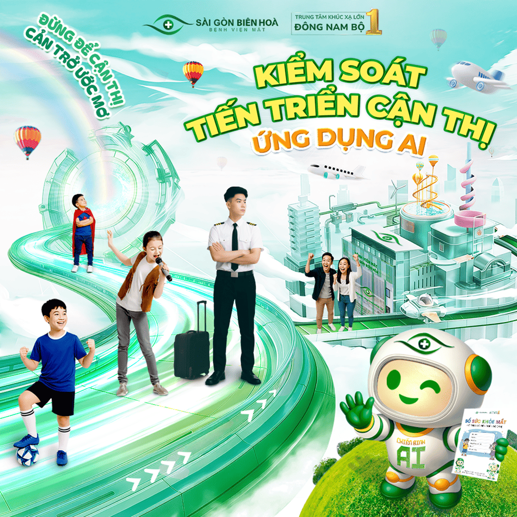 Kiểm soát tiến triển cận thị ứng dụng AI
