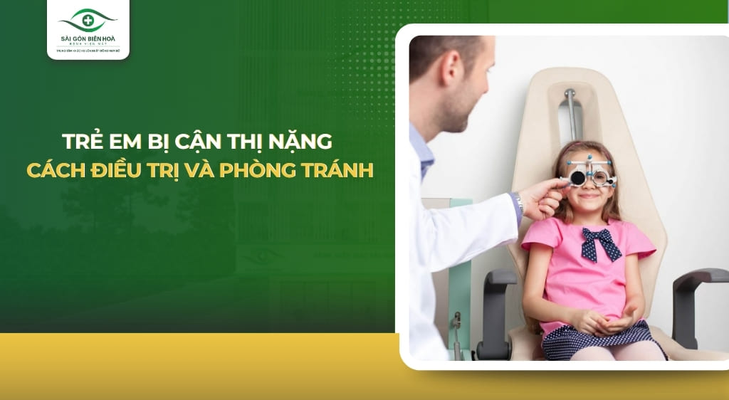 trẻ em bị cận thị nặng