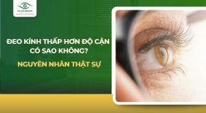 đeo kính thấp hơn độ cận có sao không