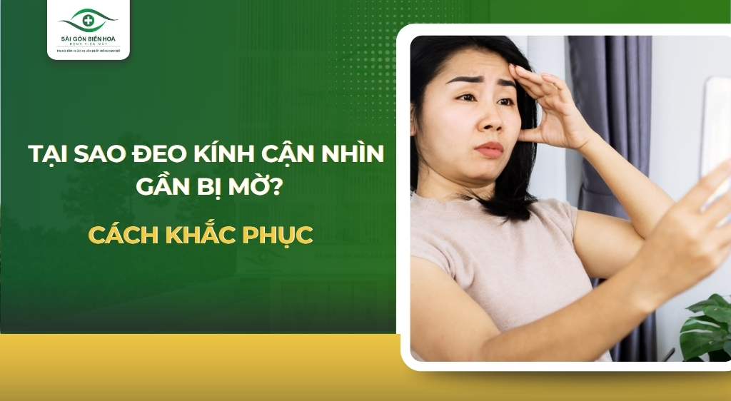 tại sao đeo kính cận nhìn gần bị mờ