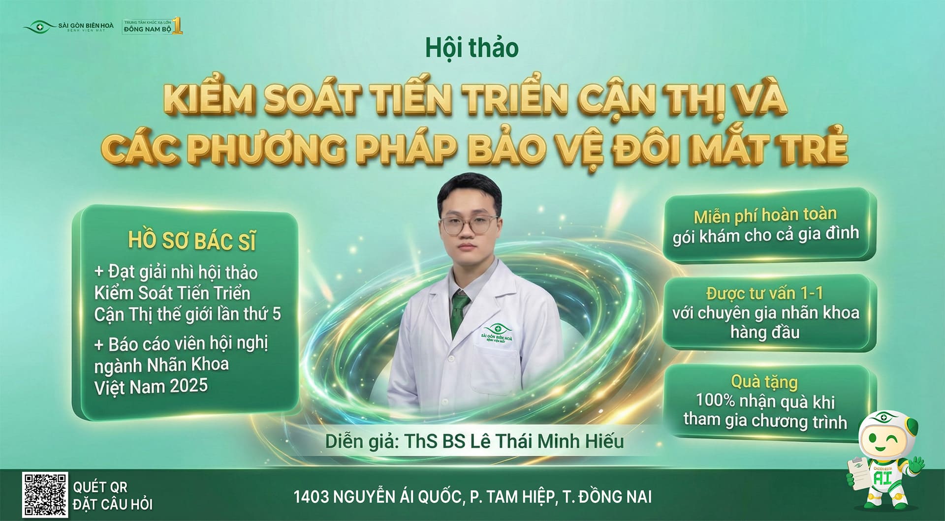 Bệnh viện Mắt Sài Gòn Biên Hòa triển khai chuỗi hội thảo về “Kiểm soát tiến triển cận thị”