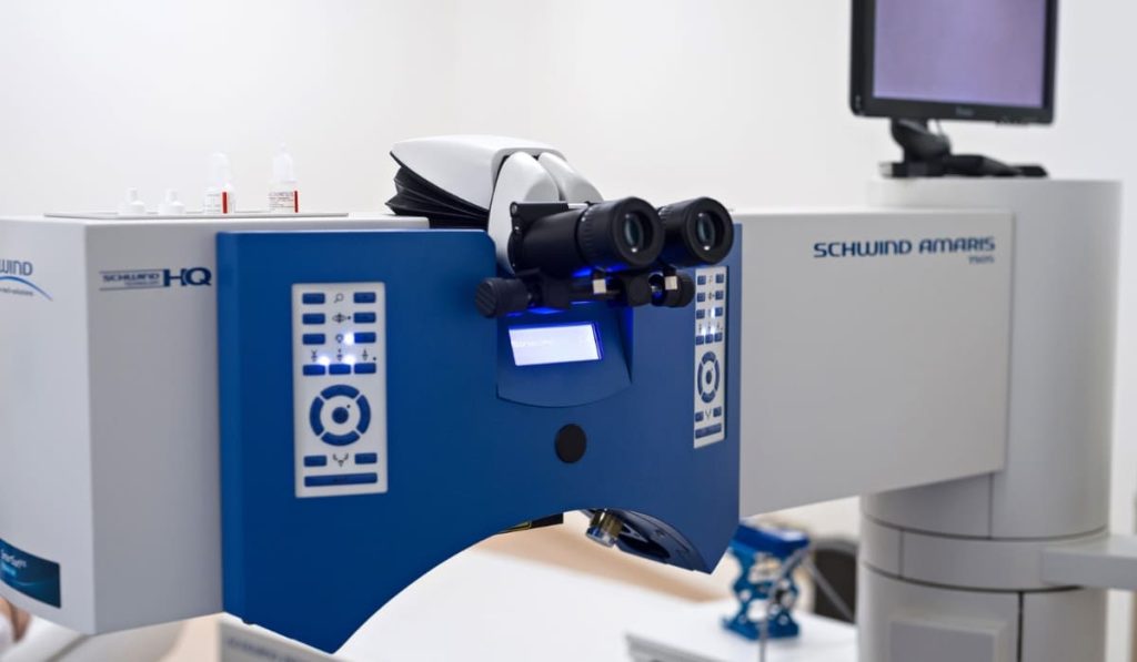 Công nghệ theo dõi mắt 6D trên Schwind Amaris 750s giúp laser tác động chính xác từng điểm giác mạc