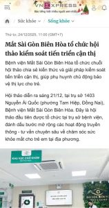 Báo VnExpress: Bệnh viện Mắt Sài Gòn Biên Hòa tổ chức hội thảo kiểm soát tiến triển cận thị