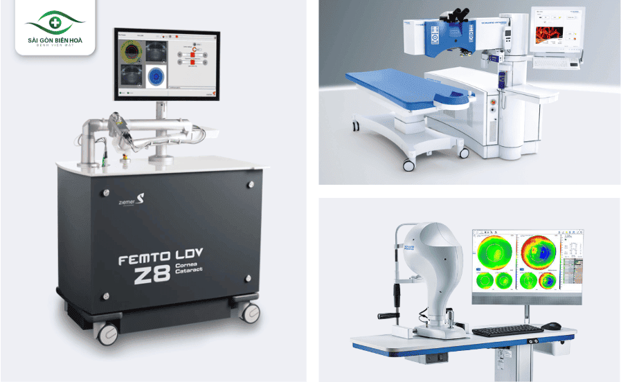 Các thiết bị hiện đại chuyên dùng trong phẫu thuật khúc xạ tại Bệnh viện Mắt Sài Gòn Biên Hòa