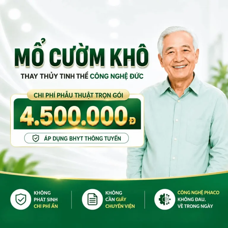 MỔ CƯỜM PHACO KHÔNG ĐAU